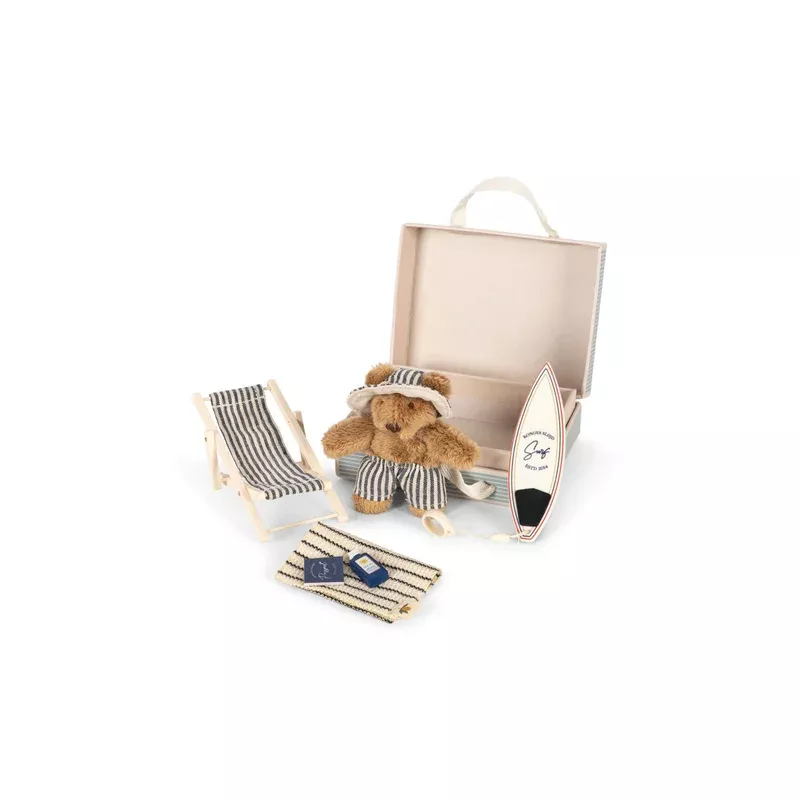 TINY TEDDY TRAVEL – blue stripe