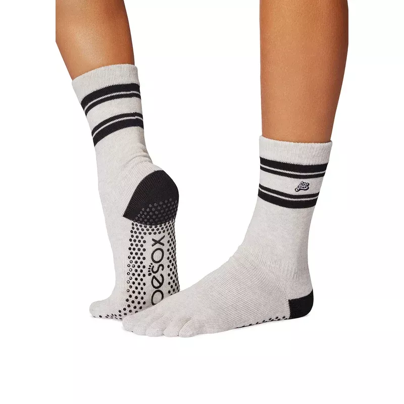 Toesox Crew Full Toe Grip Socks