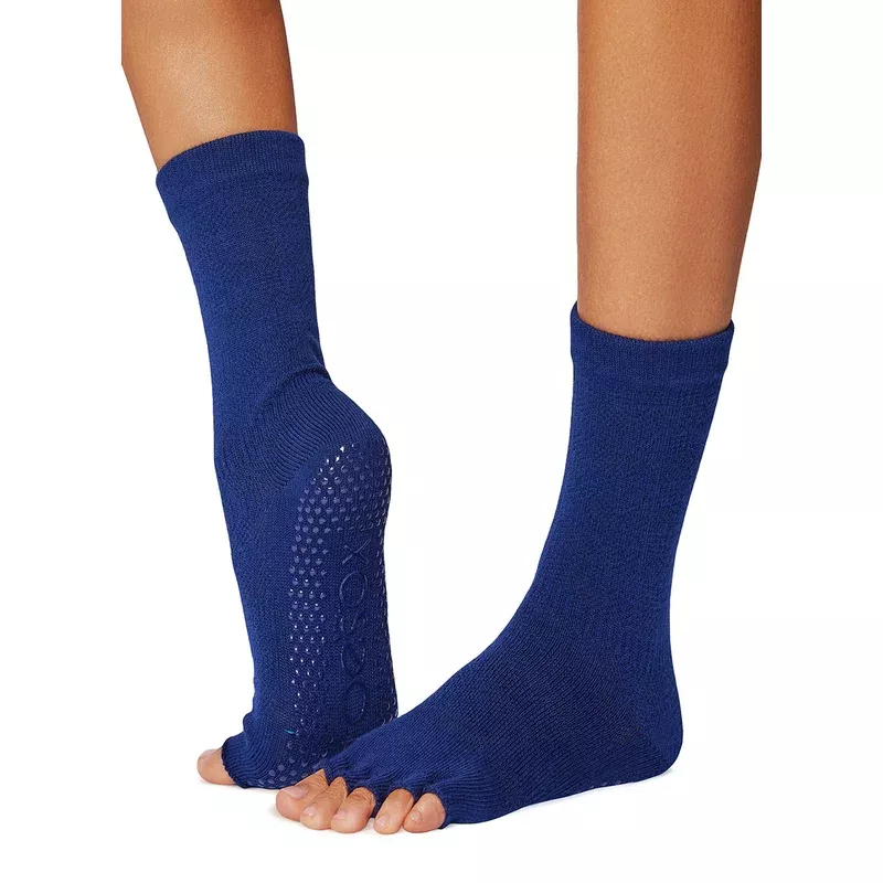 Toesox Crew Half Toe Grip Socks