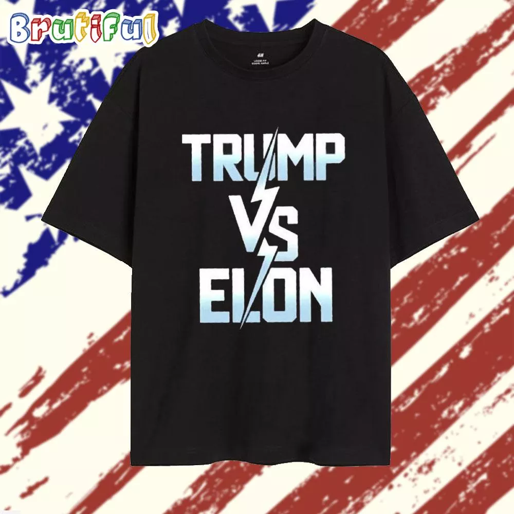 Trump Vs Elon Typography 2025 T Shirt