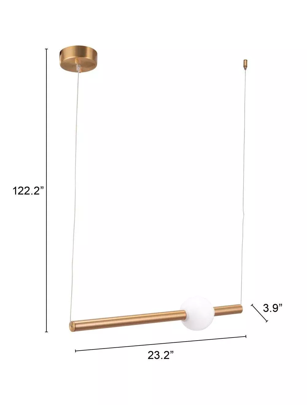 Vertical Cylinder Lamp Gold