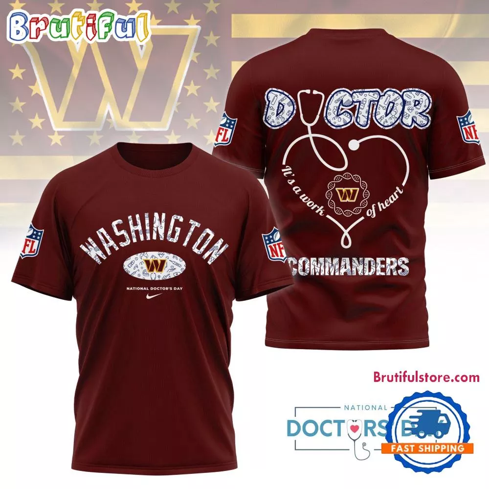 Washington Commanders NFL National Doctors Day Unisex 3D Shirt
