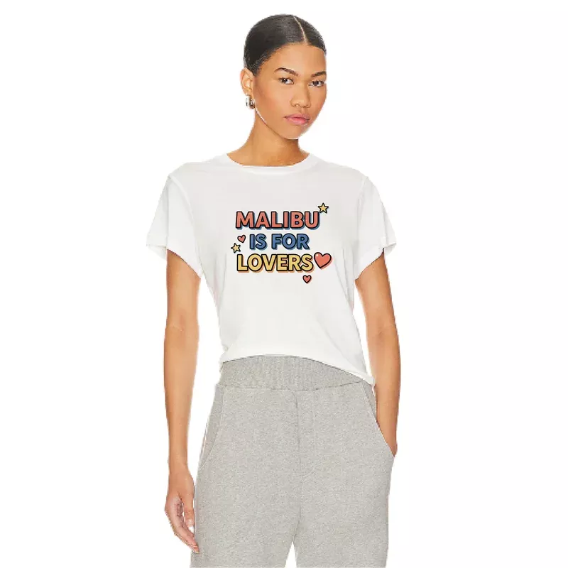 WOMENS MALIBU LOVE WHITE T-SHIRT