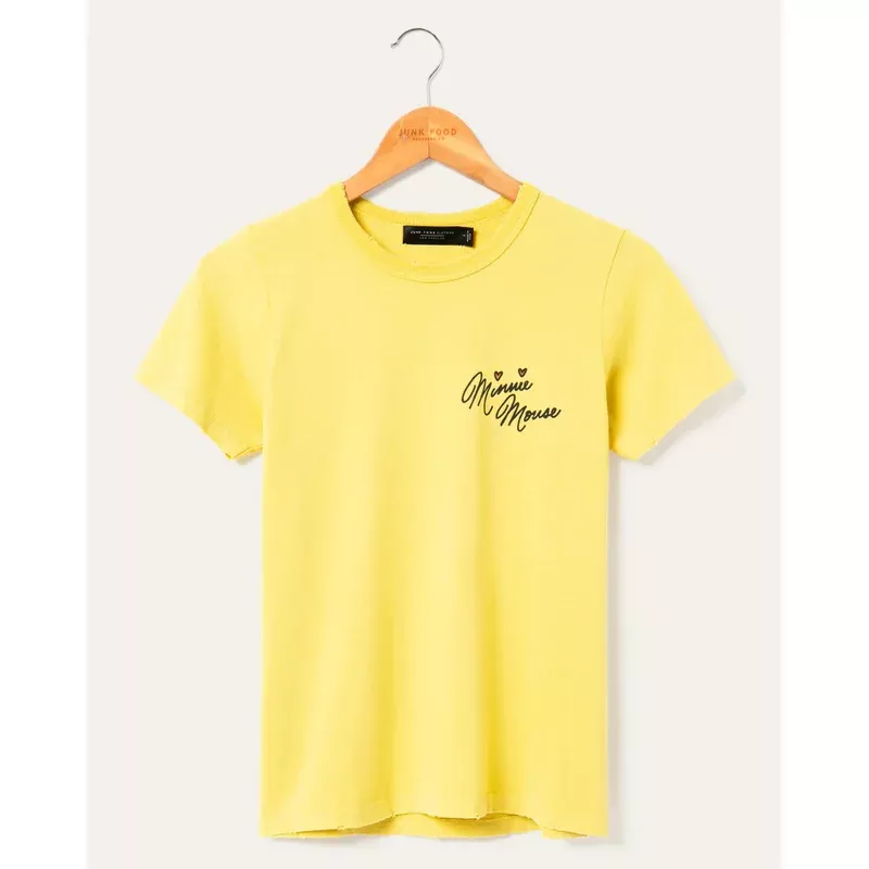 WOMENS ORIGINAL MINNIE MOUSE YELLOW T-SHIRT