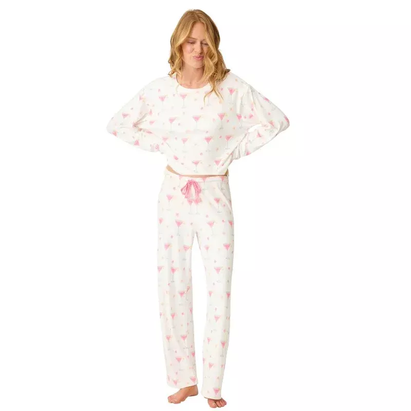WOMENS TINI TIME DRINKS PJ SET