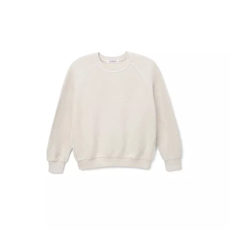 WOMENS ZIGGY REVERSE FLEECE CREW – SUGAR