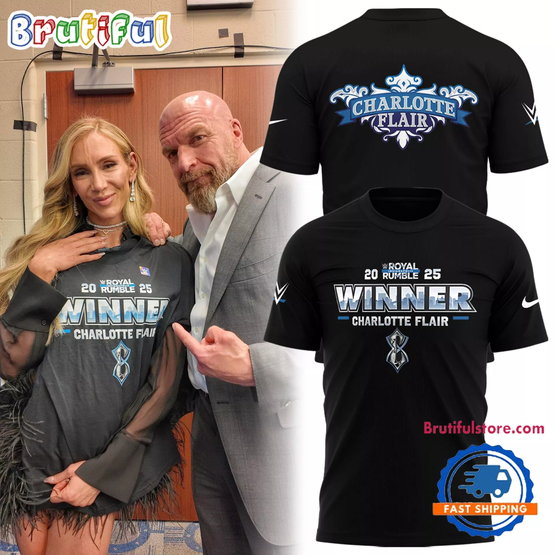 WWE Charlotte Flair 2025 Winner Limited Edition T Shirt