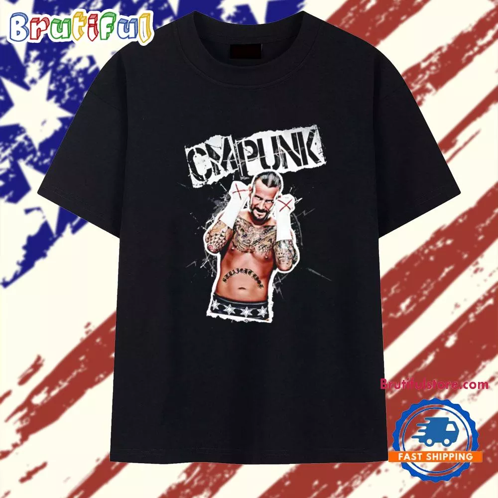 WWE CM Punk Grunge T Shirt