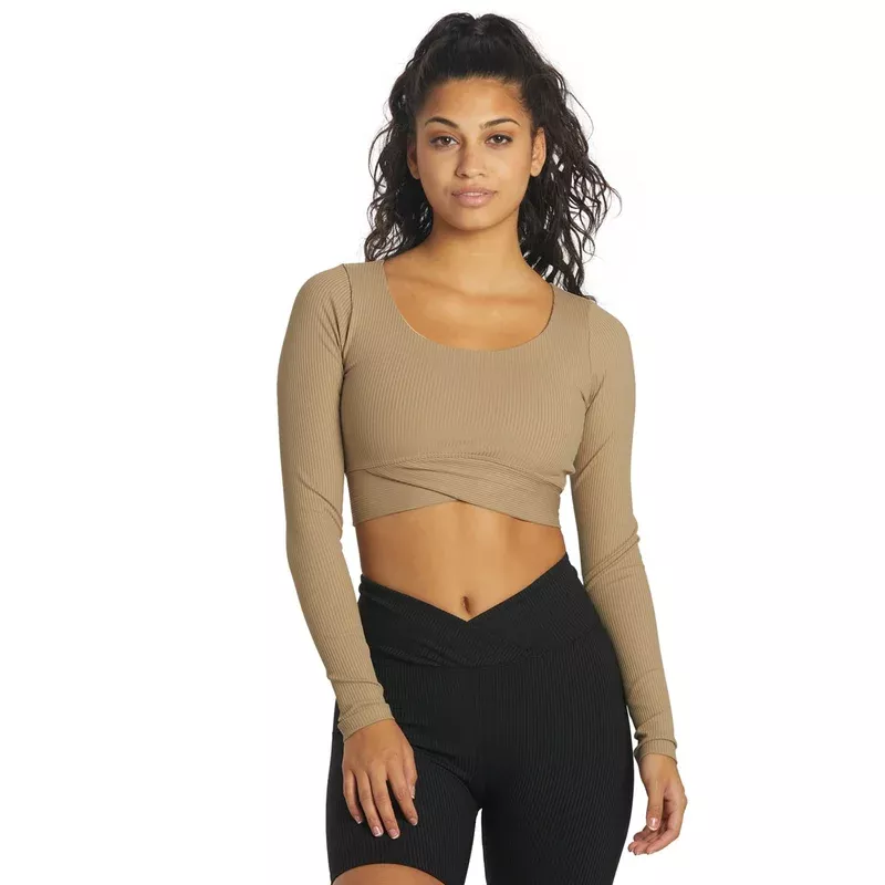 Year of Ours Ribbed V Crop Long Sleeve