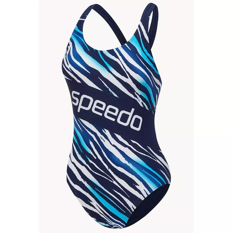 Zed Stripe High Leg Leaderback One Piece